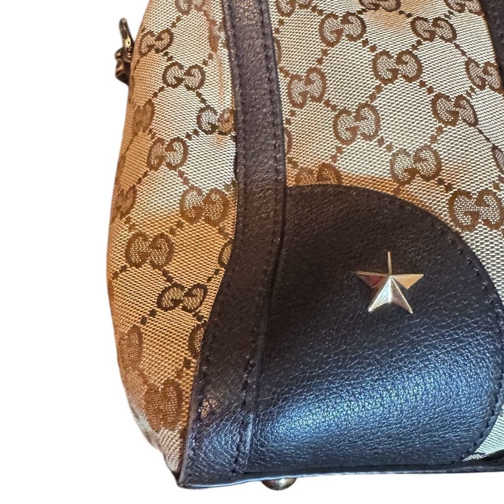 Ltd Edition GUCCI Webby Vintage Bee GG Supreme Canvas 2way Medium Boston Bag - Picture 7 of 16